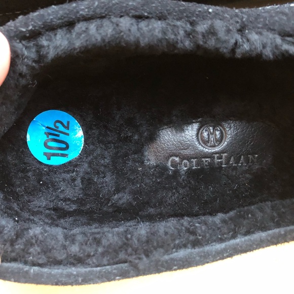 Cole Haan Men’s  Loafers Slip On with Fur Lining Black size 10.5 - Picture 6 of 12